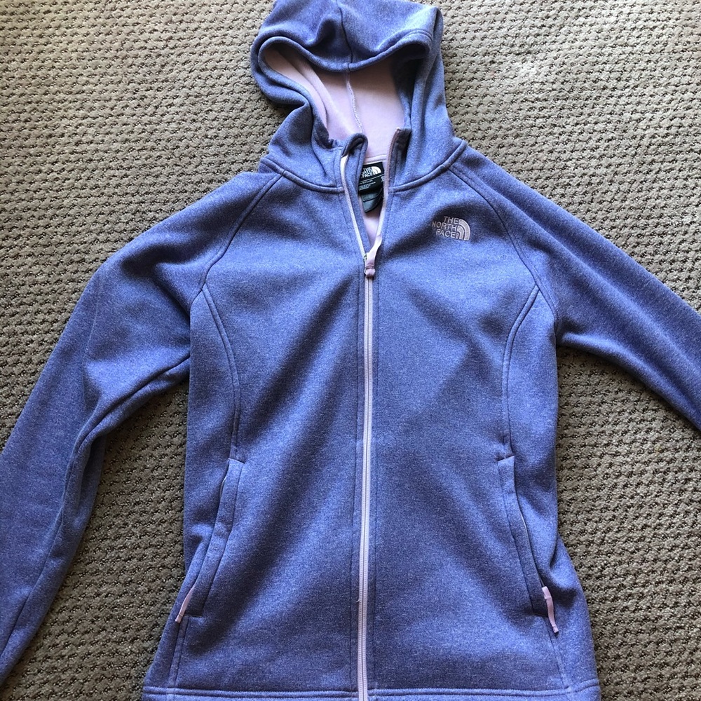The North Face fleece hoodie. Size Xl